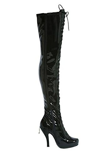 Penthouse Women’s Ava Thigh High Boot,Black Patent,6 M US - Pretty In ...