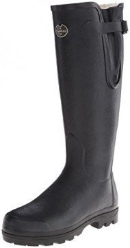 Le Chameau Women’s Vierzon LD Fur Rubber Boot,Black,10 M US