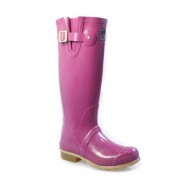 Joules N Glossy Pink Wellington Boots-UK 4
