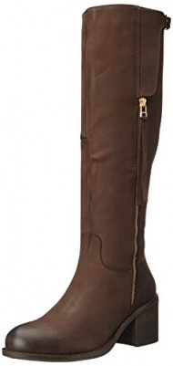 Steve Madden Women’s Antsy Engineer Boot, Brown Leather, 7.5 M US