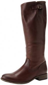 FRYE Women’s Pippa Back Zip Tall Boot, Dark Brown, 6 M US