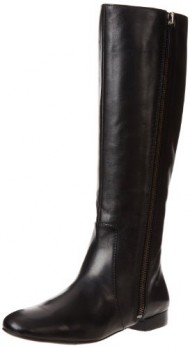 Nine West Women’s Port Riding Boot,Black Leather,9 M US