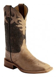 Justin Boots Women’s U.S.A. Bent Rail Collection 11″ Boot Wide Square Double Stitch Toe Leather Outsole,Antique Beige Cowhide/Cobre Metallic,6.5 C US