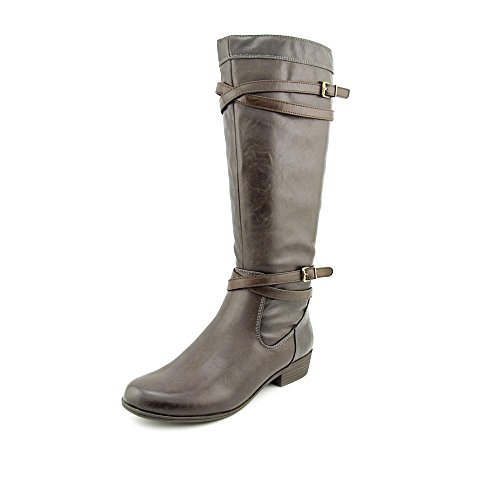 NATURALIZER Women’s Victorious Riding Boot (Grey/Brown 7.5 M)