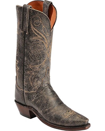 Lucchese Women’s Handcrafted 1883 Aviator Cowgirl Boot Snip Toe Brown US