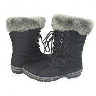 Women Winter Boots Comfy Moda Alpes Size 6-12 (12, Black)
