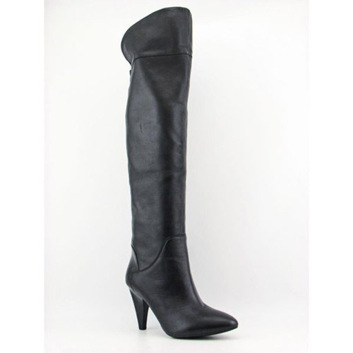 Guess Rumela Womens Size 7 Black Leather Fashion Over the Knee Boots