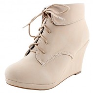 Top Moda Womens Max-35 Wedge Ankle Booties