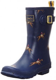 Joules Women’s Molly Welly Rain Boot, Navy Horse, 8 M US