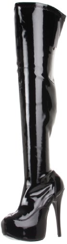 Pleaser Women’s Teeze-3000/BSPT Boot,Black Stretch Patent,7 M US