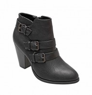 Titan Mall Forever Camila-64 Womens Fashion Chunky Heel Buckled Strap Ankle Booties (7.5 B(M) US, Black)
