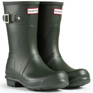 Women’s Hunter Boots Original Short Snow Rain Boots Water Boots Unisex – Dark Olive – 10