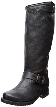 FRYE Women’s Veronica Slouch Boot: Wide Calf, Black Calf Shine Leather Wide Calf, 8.5 M US
