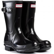 Women’s Hunter Boots Original Short Gloss Snow Rain Boots Water Boots Unisex – Black – 10