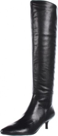 Nine West Women’s Risenshine Boot,Black/Black Leather,6 M US