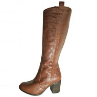 Steven By Steve Madden Womens P-Twisted Riding Boots, Cognac, US 8.5