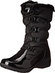 Khombu Women’s Anne KH Cold Weather Boot, Black Patent Combo, 7 M US